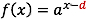 f(x) = a hoch (x-d)