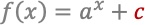 f(x)=a hoch x plus e